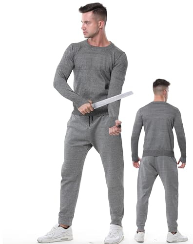 Ensemble De Vêtements De Protection Contre Les Coupures De Niveau 5, Pantalon à Manches Longues Anti-Morsures, Anti-Déchirures Et Anti-Couteaux, Pour La Protection Personnelle,Grey-2XL