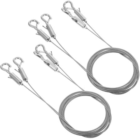 DECOMELODY 2pezzi Filo Per Appendere Cornici in Acciaio Inossidabile Corda Regolabile Per Vasi e Lampade Resistente e Durevole Per Uso Domestico e Espositivo