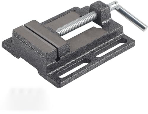 Étau de perceuse à colonne plat, mini-étau d'établi robuste de style américain avec poignée rotative pour fraiseuses, équipements de perçage et ateliers mécaniques, construction