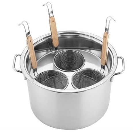MRKU Cuocipasta Multifunzione con divisore e scolapasta, pentola in Acciaio Inox per Cucina Domestica, pentola per Cottura Commerciale