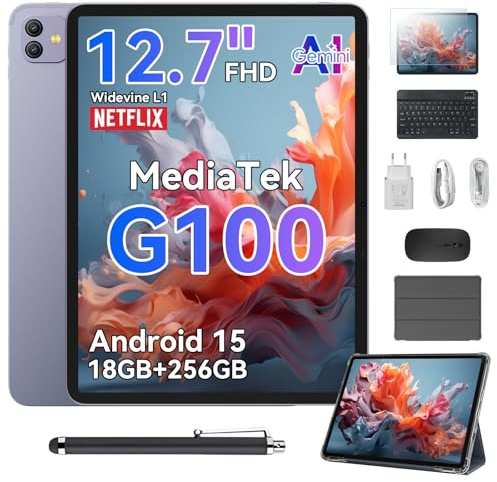 Blackview Link 8 Tablet 13 Zoll,Tablet mit Tastatur und Stift,90Hz Gaming Android 15 Tablets,18GB RAM+256GB ROM,MediaTek G100 Gemini AI/PC Modus/2K+ FHD/8400mAh/Widevine L1/Face ID/16MP+13MP/GPS