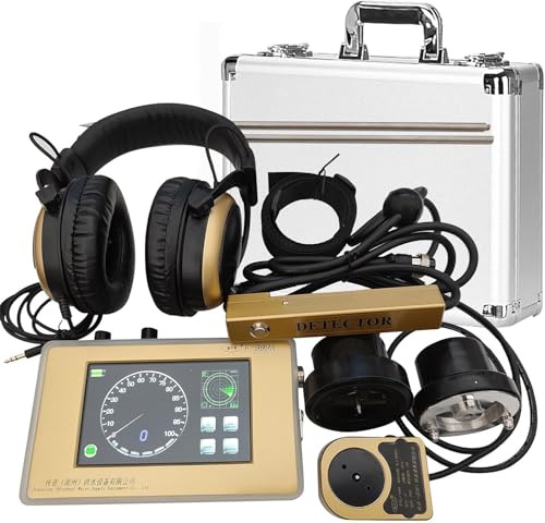 Geófono Profesional Detector De Fugas F-999A, Detección Precisa hasta 4 Metros, Frecuencia Ajustable 1-4500Hz, Kit Completo para Tuberías De Agua Y Mantenimiento Industrial