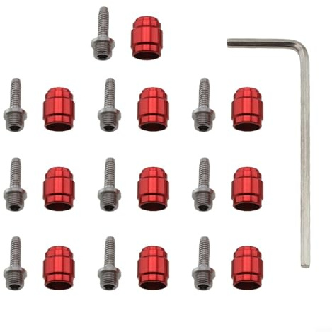 Honseadek Kit de raccord de tuyau avec 10 pièces olive et 10 inserts pour freins hydrauliques, comprend une clé pour réparation et installation de tuyau de frein de vélo (rouge)