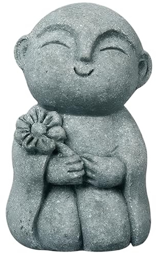 Uanqfegy Mini Buddha Statue, Tiny Resin Buddha Statue Zen Garden Ornament for Desktop, Shelf, or Terrarium