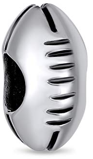 Bling Jewelry Usa Rugby Sport American Football Ball Team Charm Perle Für Frauen Mama Oxidiertes .925 Sterling Silber Passt Europäisches Armband