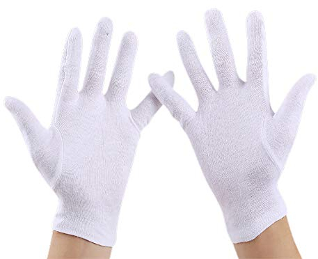 12 Paar Baumwollhandschuhe weiß Uniform Handschuhe Gesundheit tägliche Arbeit Handschuhe für Männer und Frauen