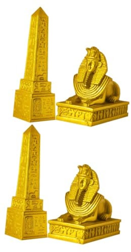 ABOOFAN 2 Sets Büro Tischdekoration Altes Ägypten Sehenswürdigkeiten Sphinx Skulptur Harz Handwerk Sphinx Sammlerfigur