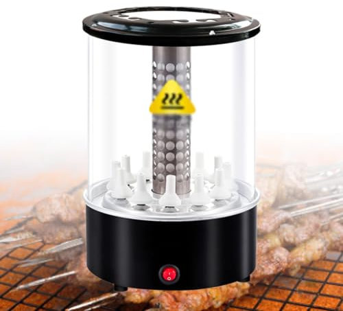 Estufa De Barbacoa Vertical, Máquina De Kebab Giratoria Automática De 360 ​​​​°, Parrilla De Barbacoa Eléctrica Portátil, Bandeja De Aceite Incluida, Hogar, Viajes Al Aire Libre, Senderismo, Camping