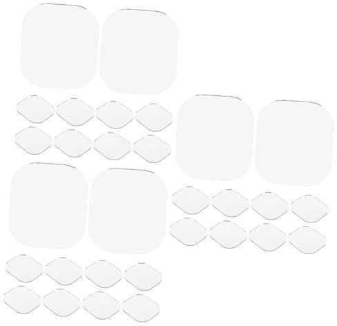 FRCOLOR 3 Sätze Ovaler Kosmetikspiegel Spiegel Für DIY-Projekt DIY-schmink Zum Basteln Klein linse Basteln Selber Machen Weiß Glas 10 Stück * 3