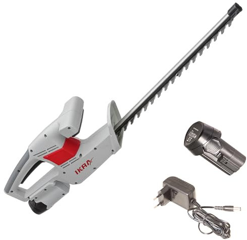 IKRA Tijeras Cortasetos sin Cable IAHS 1240 Incl. batería y Cargador, Ligero 2kg