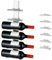 Mountt Stainless Steel Wall Mounted Wine Rack - 6 Bottle Wine Storage Solution with Detachable Design & Modern Floating Design - Sturdy, Versatile Wine Bottle Holder for Kitchen, Bar & Patio