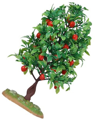 Mobestech Modèle De Pommiers Artificiel Simulation Réaliste Arbre Fruitier en Plastique Artisanal De Paysages Miniatures Fabriqués À La Main pour Projets De Bricolage Et Décoration