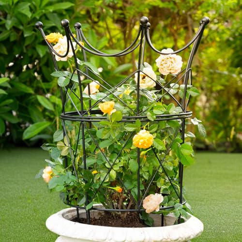 GOOOXIM Large Obelisk Trellis for Plant Supports 18.5in x 22.9in - Durable Metal Garden Support Cage for Peonies, Ideal for Indoor & Outdoor Use, Elegant Design, Easy to Install