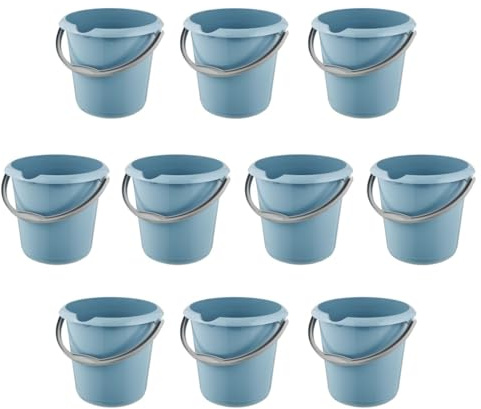 Keeeper, Mika Hink Med Integrerad Mätskala Och Ergonomiskt Handtag, 10 Stycken, 10 L, Nordisk Blå