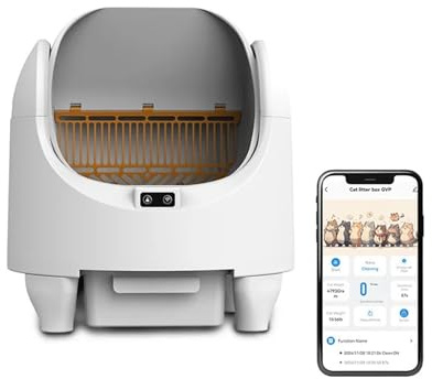 Lettiera Gatto, Toilette Per Gatti Autopulente, Lettiera Automatica Extra Large, Con Allarme Di Sicurezza E Monitor Sanitario Intelligente,per gatti