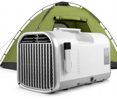 ZenSeFarin Condizionatore Portatile per Campeggio, Climatizzatore per Tenda e Camper, Raffreddamento 16–30°C, Funzione di Climatizzazione E Deumidificatore per Piccoli Spazi 1300W