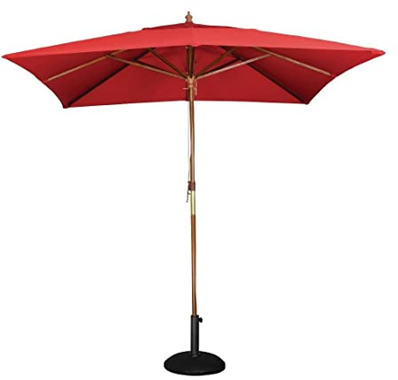 Bolero Square Parasol 27X25X25M Wide Red Wood Outdoor Garden Home Hotel