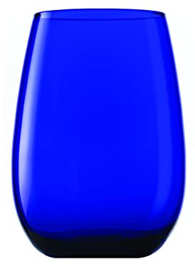 Verres à Eau Elements Bleu Cobalt Set de 6 – 465 ml Verres Hauts Polyvalents en Cristal Sans Plomb – Pour Eau, Jus & Cocktails – Résistants au Choc et au Lave-Vaisselle – Fabriqués en Allemagne