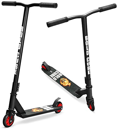 BOLDCUBE Stunt Scooter Black for Kids Ages 6-12 8-12 Years | Freestyle Pro 360° | Aluminium Deck | ABEC 7 | Micro Crystalized Deck