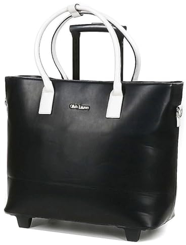 Bowatex Schöne Damen Lehrertrolley Tasche, Aktentasche Trolley Schwarz/Weiss