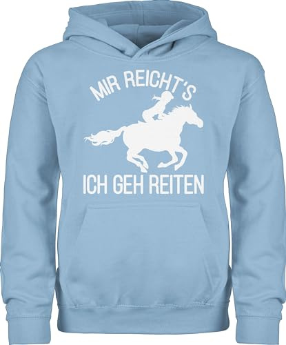 Shirtracer - Kinder Hoodie Jungen Mädchen - Pferd Pferde - Mir reicht's ich GEH Reiten