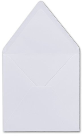 50 Quadratische Briefumschläge Weiß 12,5 x 12,5 cm 120 g/m² Nassklebung Kuverts ohne Fenster ideal für Weihnachten, Einladungen oder zur Aufbewahrung von CD/DVD/Blue-Ray