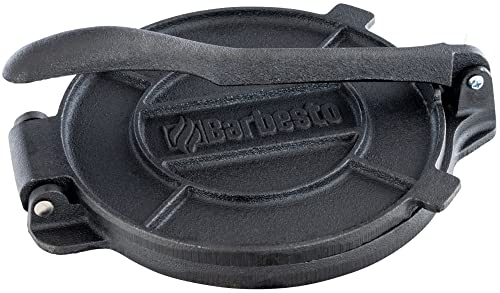 CLP Tortilla-Presse Gusseisen I Inkl. 150 Lagen Backpapier I Für Hausgemachten Teig, Größe:25 cm