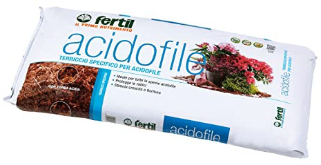 Fertil Acidofile Terriccio per Azalee Rododendri Ortensia Gardenia e Piante Acide, Sacco 20 Litri