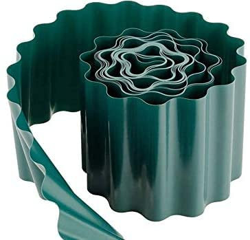 Garden Mile Rouleau de bordure en plastique vert 15 cm x 30 m pour pelouses, parterres de fleurs, pierres, protection de l'herbe, des parterres de plantes, bricolage, aménagement paysager extérieur