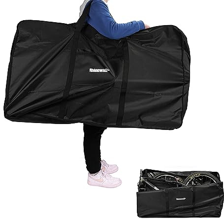 SUNELFFY 27.5 inch Bike Travel Bag Case Fits 27.5 inch or Below MTB Road Bikes Transport Carrying Case Folding Bike Bag for Air,Train Travel Bicycle