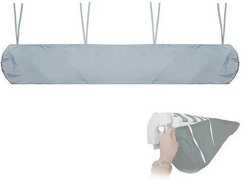 PRELGOSP Markisenschutzhülle Abdeckplane, Markisenabdeckung MarkisenhüLle Aufbewahrungstasche, UV Regen Schutz Schutzhülle für Markisen Abdeckung die Lagerung im Winter,Grau,5m/16.40ft