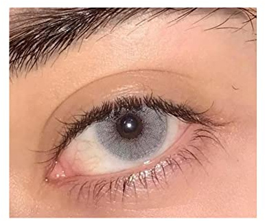 Kontaktlinsen - Icy Grey Monatslinsen haben Grad DIA 14.2mm – Natürliche grau Kontaktlinsen farbig 2 Stück Farblinsen + Linsenbehälter (-3.00 Dioptrien)