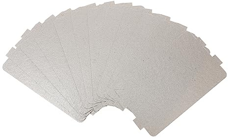 MAGICLULU 12 Stück Glimmerplatten für Mikrowelle mit Hoher Hitzebeständigkeit und Isoliereigenschaften Mikrowellenabdeckung zum Ofenreparieren Weiß Mica Blatt Zubehör