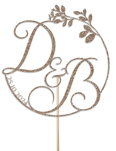 KreateSquare Personalised Cake Topper, Custom Name Party Cake Decoration