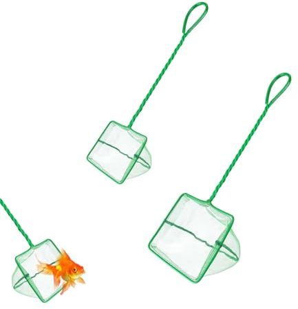 CHENYU 3 Pezzi Rete da Pesca Acquario Riutilizzabile Quadrato Guadino per Aquarium Verde Retino a Maglia Fine Rete Pesci D'acquario per Acquari Laghetti Laghi (2 Dimensioni)