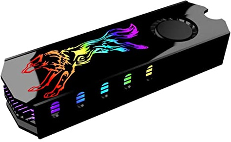 Vdaxvme Dissipatore di calore Dissipazione Radiatori M.2 Dissipatore di calore di raffreddamento Pad Termico Supporto-RGB per M.2 2280 SSD Hard