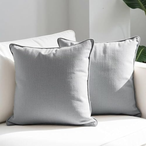 Sofakissen 50x50 cm 2er Set – weiche, prall gefüllte Couchkissen mit Bezug | Weiche Dekokissen für Sofa & Couch · prall gefüllt inkl. Bezug · Wohn- & Schlafzimmer · Bezug waschbar · OEKO-TEX