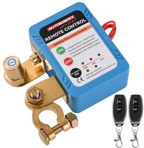 Remote Autobatteri Trennschalter Funk 12V 250A Anti-Diebstahl-Kill-Schalter drahtlose Fernbedienung Batterietrennschalter Funk für Autos Trucks Wohnmobil ATV LKW