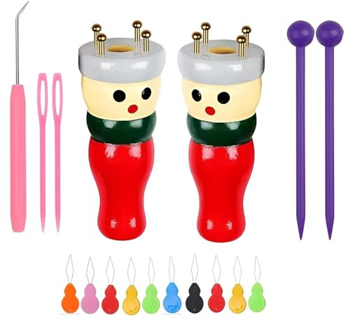 STIFFENERS 17Pcs French Knitting Doll,French Knitting, Doll Frenchs Knitting, Suitable for Beginner DIY Projects and Handmade Creative Activities