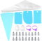wugongshan Lot de 126 poches à douille avec douilles : 100 poches à douille et 18 douilles en acier inoxydable & 2 coupleurs et 1 ensemble de poches à douille professionnelles Eva, etc. Décoration de
