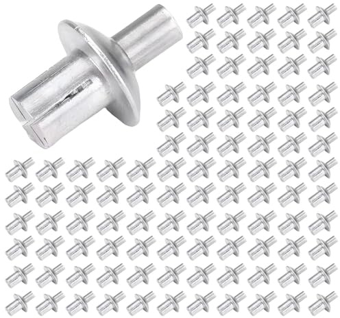 100 Piezas Remaches De Golpe, Remaches De Núcleo De Aluminio Con Cabeza, Remaches De Accionamiento, Juego De Remaches Para Fijar Metal, Madera Y Otros Materiales