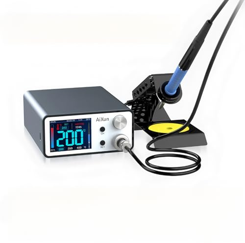 Aixun 200W T3A Smart Soldering Station Supports T12/T245 Handle for Motherboard PCB BGA Welding Repair Soldering Station Tools(T3A-T12-3Tips)
