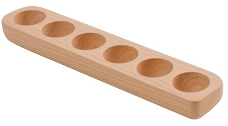 MagiDeal Portauova in legno, contenitore decorativo, supporto per uova fresche, per esposizione o conservazione, tavolo, frigorifero, fattoria, Fila Singola 6 Slot