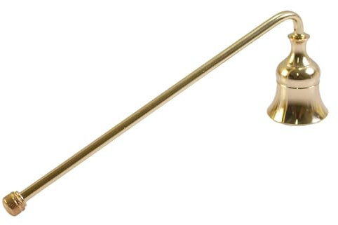 Kerzenlöscher aus Messing, Vintage-Stil, goldfarbener Löscher mit Griff, elegante Metallabdeckung für sicheres Löschen der Flamme, Heimdekoration und als Geschenk