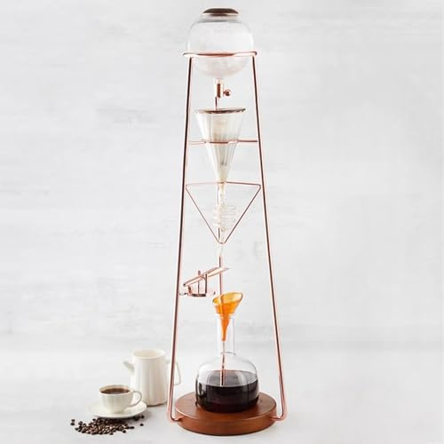 Cafetera fría con válvula de goteo ajustable, olla de vidrio grande para uso doméstico y de oficina