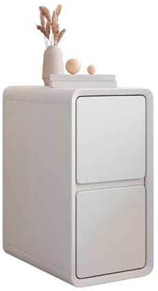 LJHFG63KUYT Étagère de Rangement Table de Chevet étroite Blanche en Bois laqué, Petite for Chambre à Coucher, Rangement(Petit)