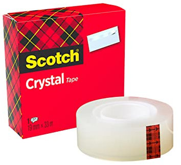 Scotch Klebefilm Crystal Clear 600, 19 mm x 33 m, Karton