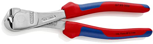 Knipex Tronchese per Meccanica con Tagliente Frontale - Tipo Forte Cromata, Rivestiti in Materiale Bicomponente 200 Mm 67 05 200
