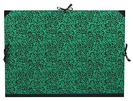 Lefranc Bourgeois 510001 Zeichenmappe / Skizzenmappe Annonay mit Bandverschluss und verstärkten Ecken für Dokumente, Zeichnungen in grün/schwarz -92x65cm