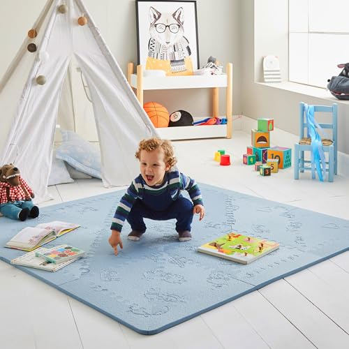 Lübabymats - Gepolsterter Spielboden für Babys aus EVA. Kinderteppich. Puzzlematten Extra Polsterung in rosa